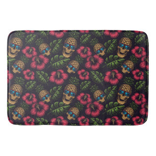 Ananas en Skulls Badmat