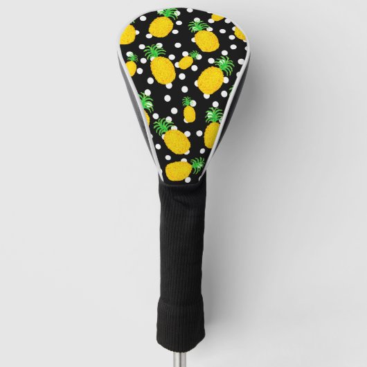 Ananas en Stippen Golf Head cover Patroonontwerp (Voorkant)