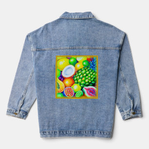 Ananas en tropische vruchten. Bestel nu Denim Jacket
