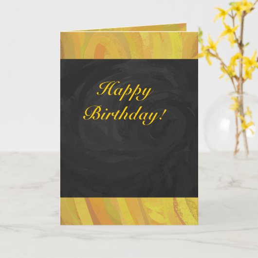 Ananas en Zwarte Partij Kaart (Gele Bloem)