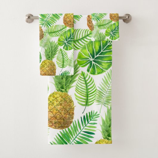 Ananas et feuilles tropicaux (En situation)