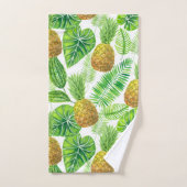 Ananas et feuilles tropicaux (Serviette à main)