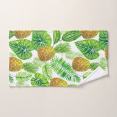 Ananas et feuilles tropicaux (Serviette à main)