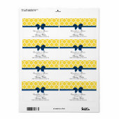 Ananas, Étiquette d'eau blanc de la marine marocai (Feuille entière)