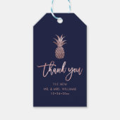 Ananas, Faux Roos Gold|Bedankt|DIY-kleur Cadeaulabel (Voorkant)