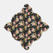 Ananas Floral Black Bedankdoosjes (Uitgevouwen)