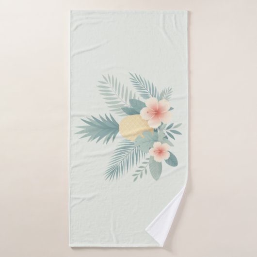 Ananas floral & Hawaiian (Serviette de bain)