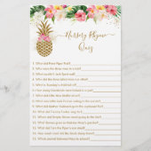 Ananas Floral Nursery Rhyme Shower Game (Voorkant)