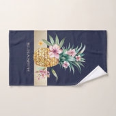 Ananas Floral, Rayure (Serviette à main)