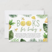 Ananas & Fopspenen Groene boeken voor Baby shower Kaart (Voorkant)