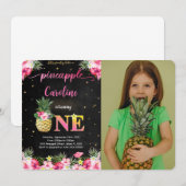 Ananas Foto Uitnodiging (Voorkant / Achterkant)