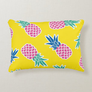 Ananas Frenzy: Heldere Cartoon . Accent Kussen
