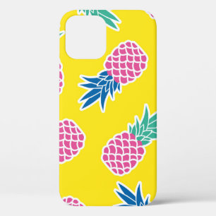 Ananas Frenzy: Heldere Cartoon . iPhone 12 Hoesje