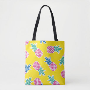 Ananas Frenzy: Heldere Cartoon . Draagtas
