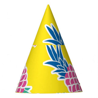 Ananas Frenzy: Heldere Cartoon . Feesthoedjes