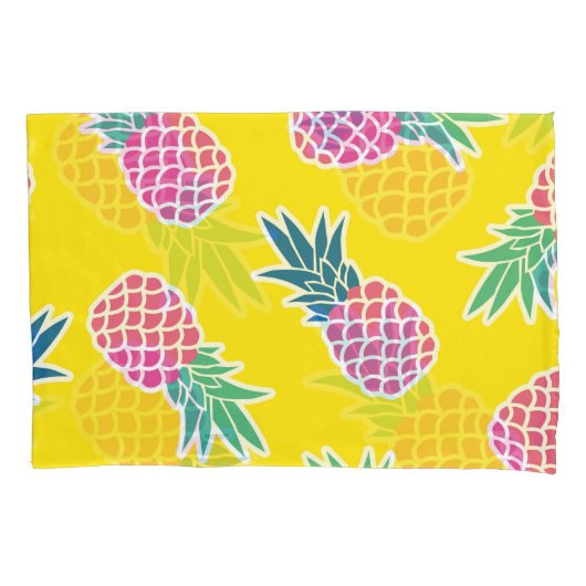 Ananas Frenzy: Heldere Cartoon . Kussensloop (Voorkant)