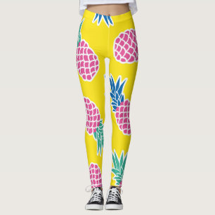 Ananas Frenzy: Heldere Cartoon . Leggings