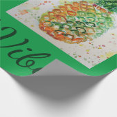 Ananas Fruit Food Tropical Vibes Oranje Limoen Cadeaupapier (Hoek)