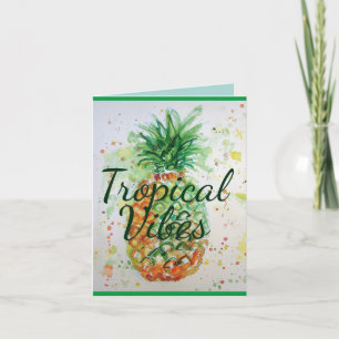 Ananas Fruit Food Tropical Vibes Oranje Limoen Kaart