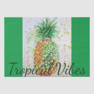 Ananas Fruit Food Tropical Vibes Oranje Limoen Tissuepapier