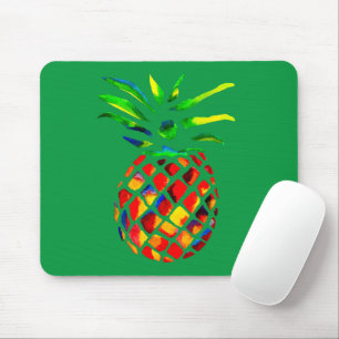 Ananas fruit kleurrijke pop kunst muismat