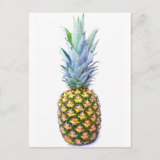 Ananas Fruit Strand Dessert Kleurrijk Tropisch Briefkaart