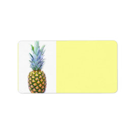 Ananas Fruit Strand Dessert Kleurrijk Tropisch Etiket