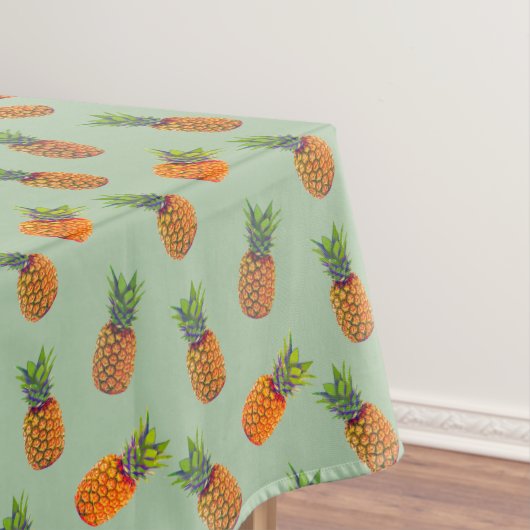 Ananas Fruits on Laurel Green Tafelkleed (Voorbeeld)
