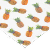 Ananas Fruits on White Tablecloth Tafelkleed (Gekanteld)