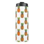 Ananas Fruits on White Thermosbeker (Voorkant)