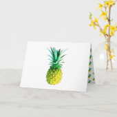 Ananas Funky Votre carte de voeux vide (Fleur jaune)