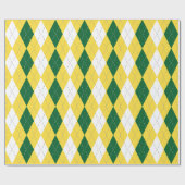Ananas Geel DK Grijs Wit XL Argyle Cadeaupapier (Vlak)