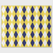 Ananas Geel DK Grijs Wit XL Argyle Cadeaupapier (Vlak)