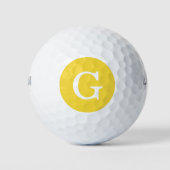 Ananas geel Initiaal monogram Golfballen (Voorkant)