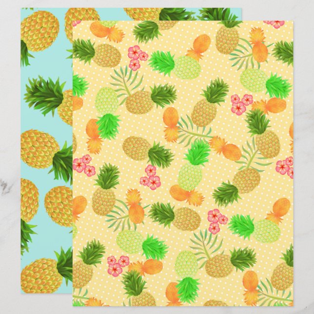 Ananas gele polka dot (Voorkant / Achterkant)