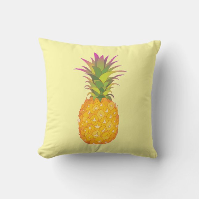 Ananas - Gele tropische piloot Kussen (Voorkant)