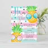 Ananas Genre Reveal Invitation Reveal Hawaiian Rev (Debout devant)