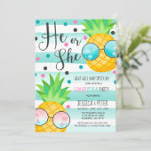 Ananas Genre Reveal Invitation Reveal Hawaiian Rev (Debout devant)