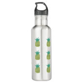 ananas Geometric Patterned Tropical Summer Waterfles (Achterkant)