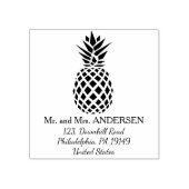 Ananas gepersonaliseerde tropische bruiloft stempe rubberstempel (Afrduk)