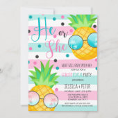 Ananas Geslacht Onthulling Uitnodiging Hawaiian On (Voorkant)