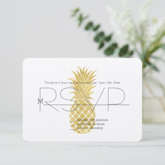 Ananas Glitzy or RSVP (Debout devant)
