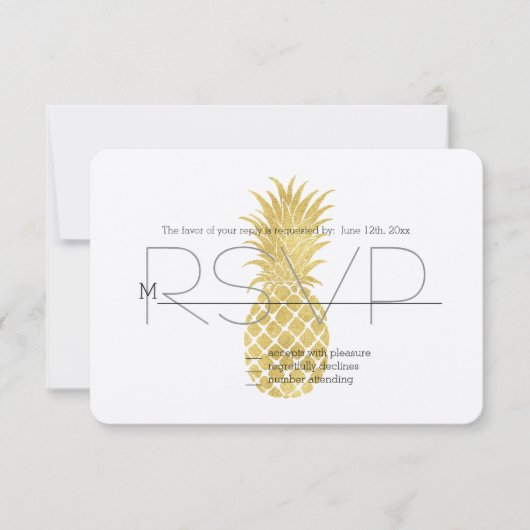 Ananas Glitzy or RSVP (Devant)