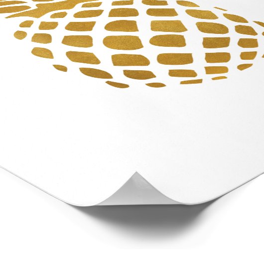 Ananas Gold - Impression d'art (Coin)