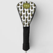 Ananas Golf Head Hoesje - Gepersonaliseerd monogra Golfheadcover (Voorkant)