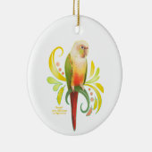 Ananas Groene Kaas Conure Keramisch Ornament (Rechts)