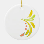 Ananas Groene Kaas Conure Keramisch Ornament (Achterkant)