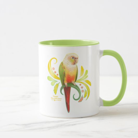 Ananas Groene Kaas Conure Mok (Rechts)