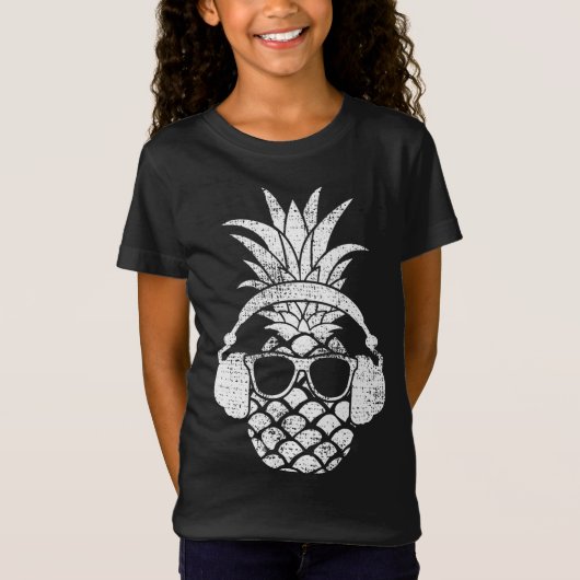 Ananas Hawaiian Aloha Beach Fruit Cockt T-shirt (Voorkant)