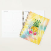 Ananas, Hibiscus aquarelle Rainbow Tie Dye (Devant avec enveloppe)